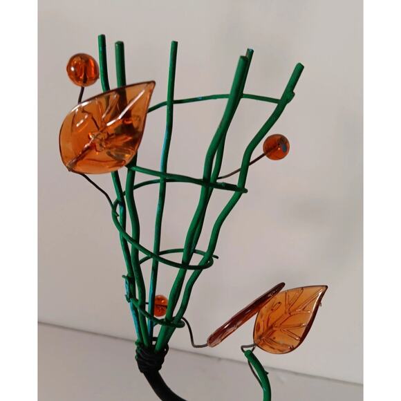 Votive Cone Cup Tree Stand Metal Branches Black Brutalist Tealight Candle Holder - Picture 3 of 12